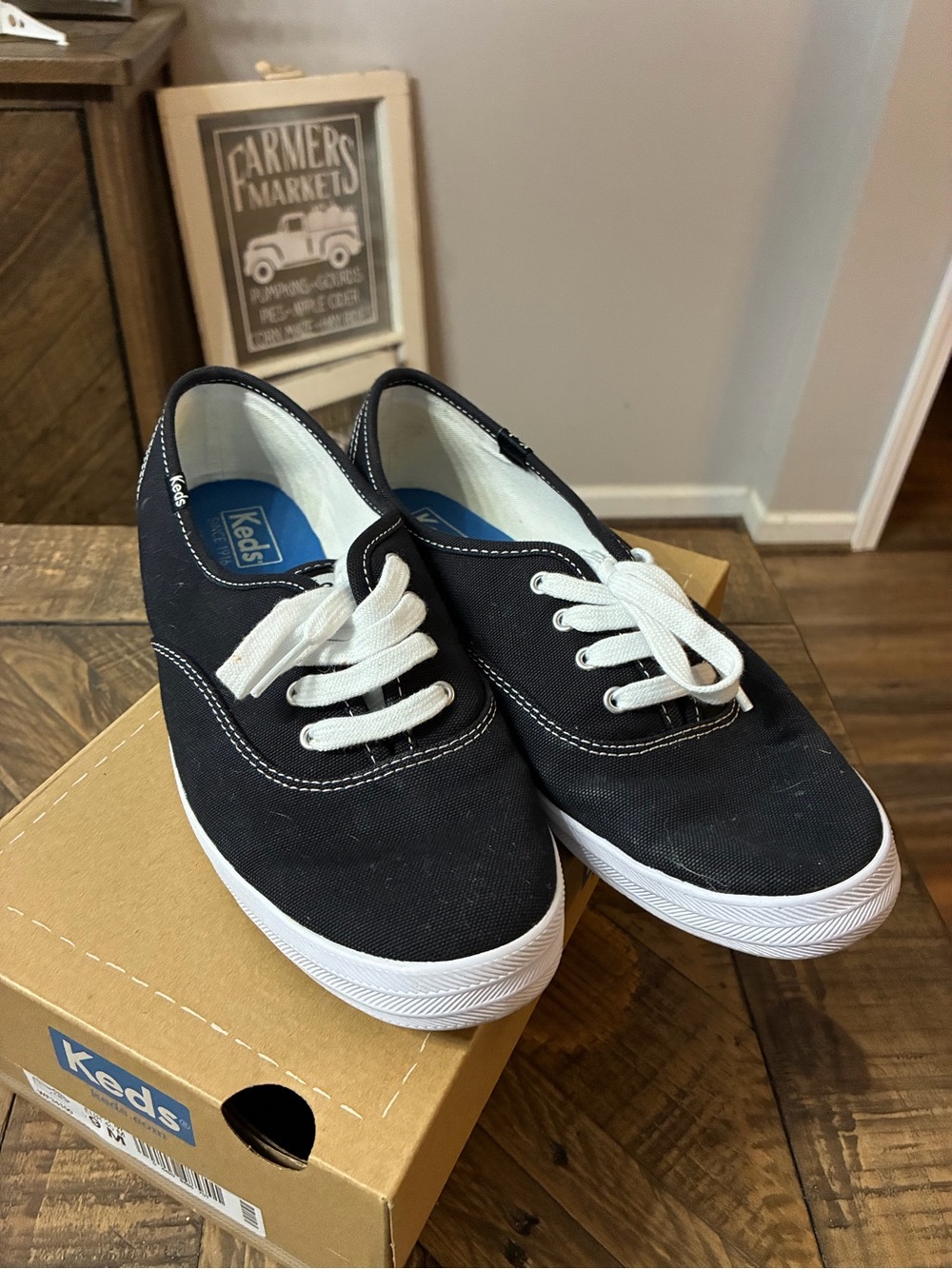 Keds Champion Canvas Sneakers in Black - Picture 2 of 7